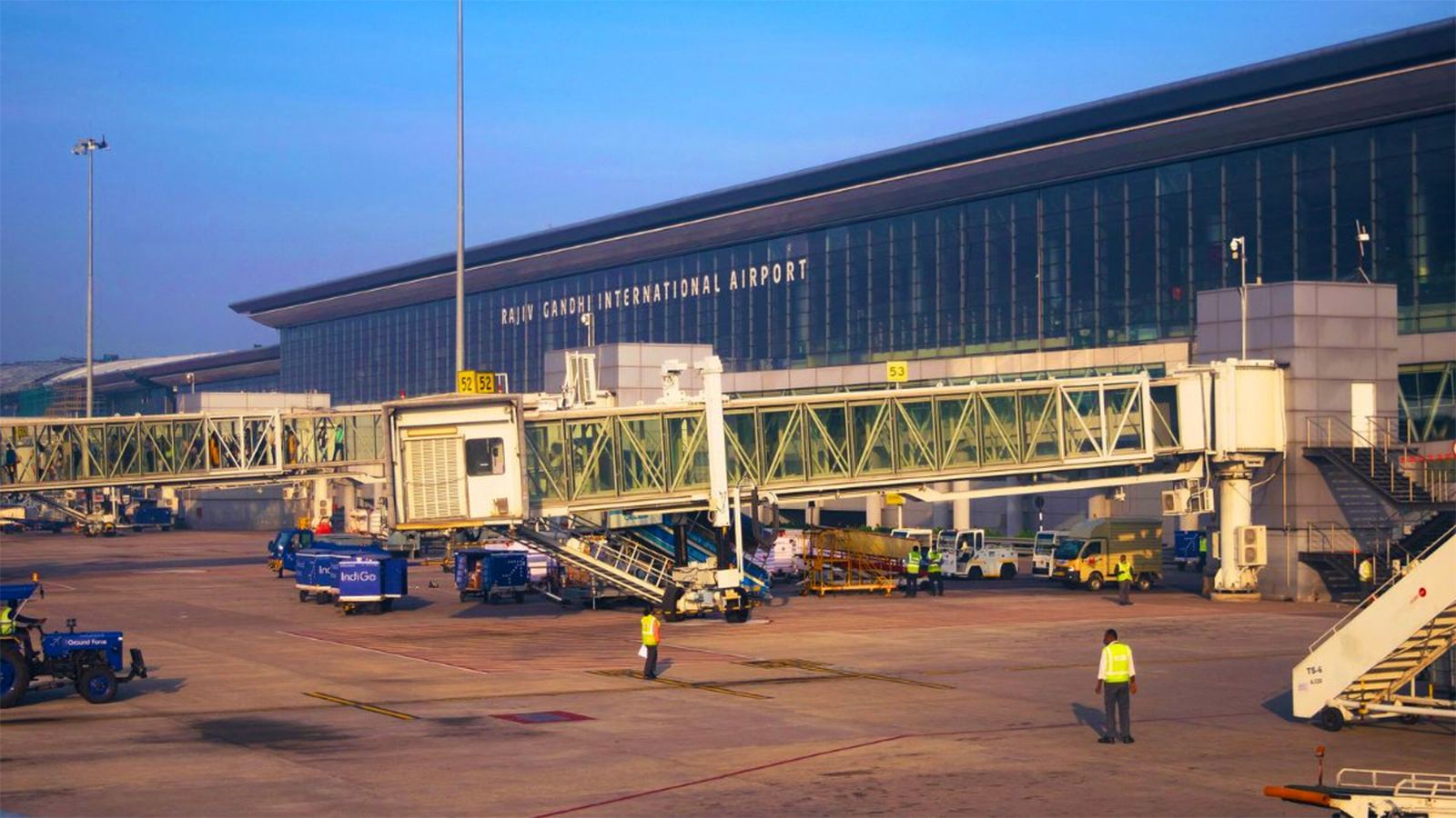 Hyderabad airport bomb threat security check
