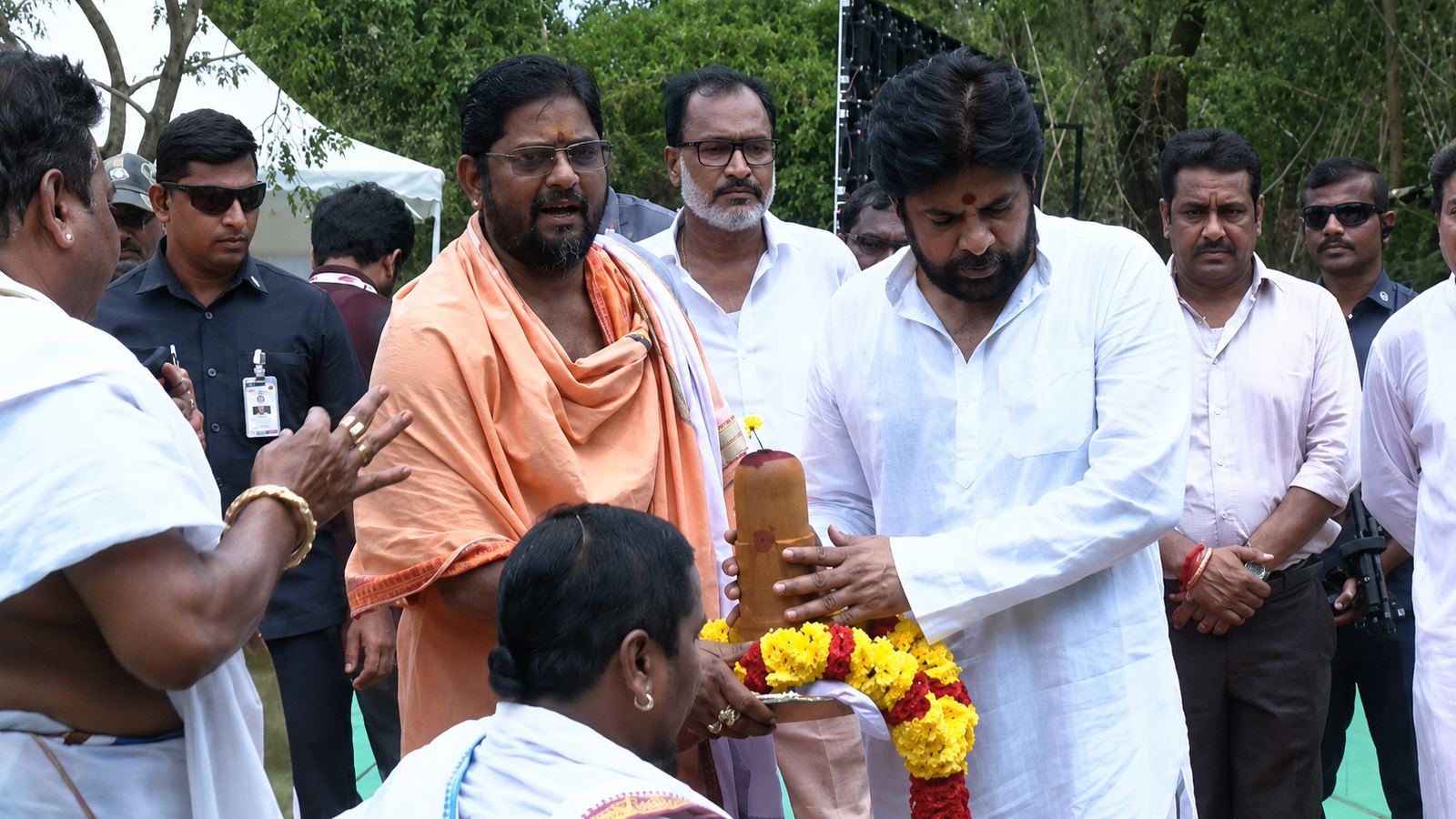 Pawan Kalyan at Aranyaramam foundation ceremony