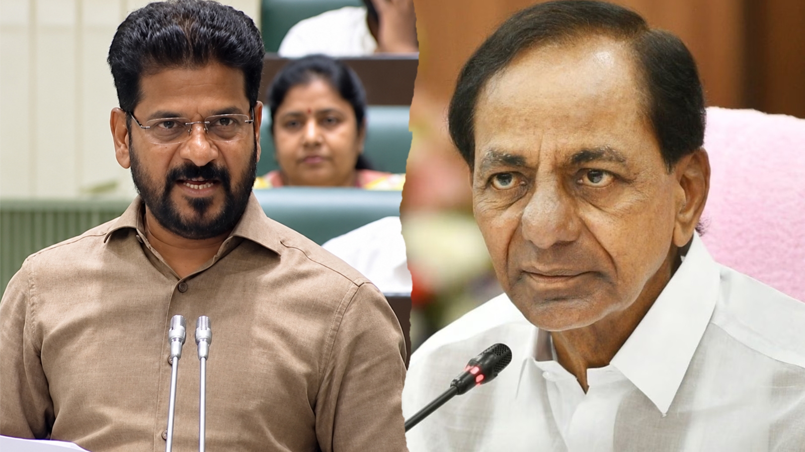 Revanth Reddy and KCR assets row